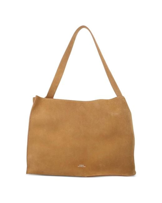 Studio Nicholson Brown Suede Tote Bag