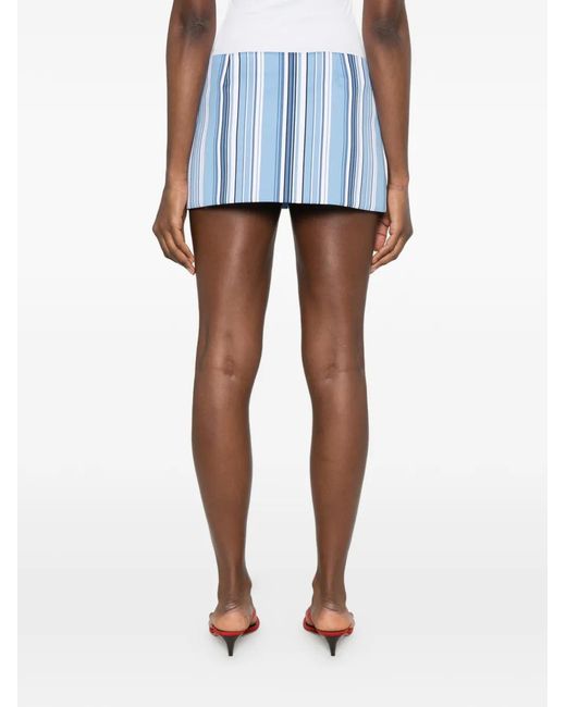 Frankie Shop Blue Hera Striped Mini Kirt