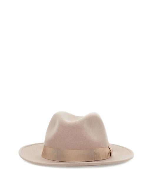 Borsalino Natural Federico Ribbon-Trim Hat for men