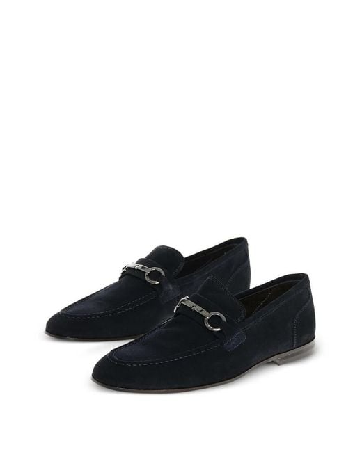 Corneliani White Round-Toe Suede Loafers for men