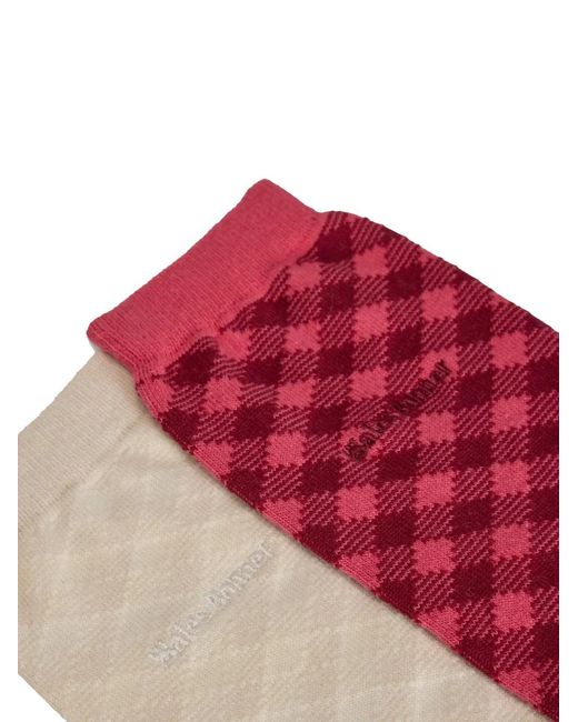 Adidas White X Check-Pattern Logo-Embroidered Socks (Set Of Two)