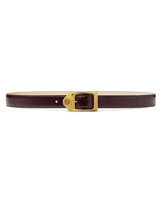 Versace Red Medusa Biggie Leather Belt for men