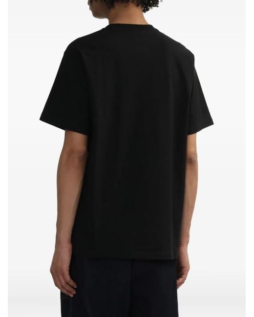KTZ Black Logo-Patch Cotton T-Shirt for men