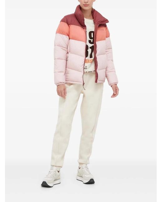 Columbia Red Logo-Print Puffer Jacket