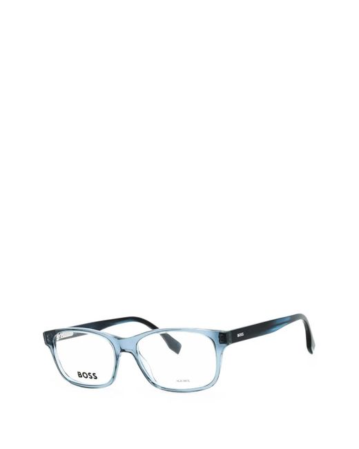 Boss White Rectangle-Frame Glasses for men