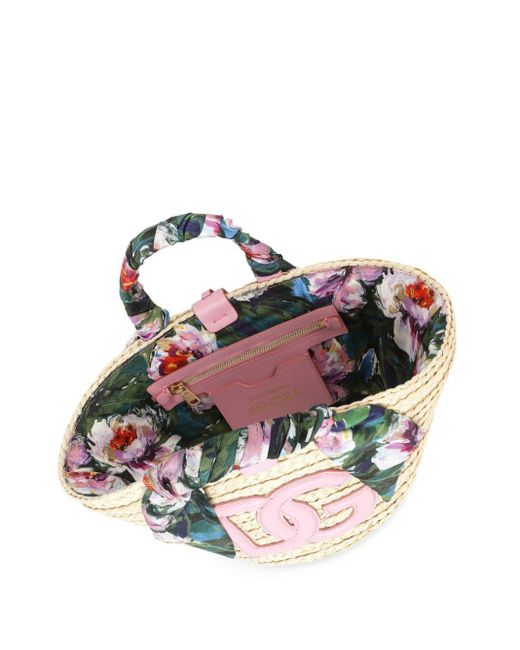 Dolce & Gabbana Pink Kendra Shopper mit Logo-Patch
