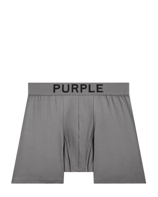 Purple Brand Gray Logo-Print Boxer Briefs for men