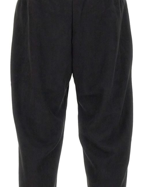 EA7 Black Logo-Print Elasticated-Waistband Track Pants for men