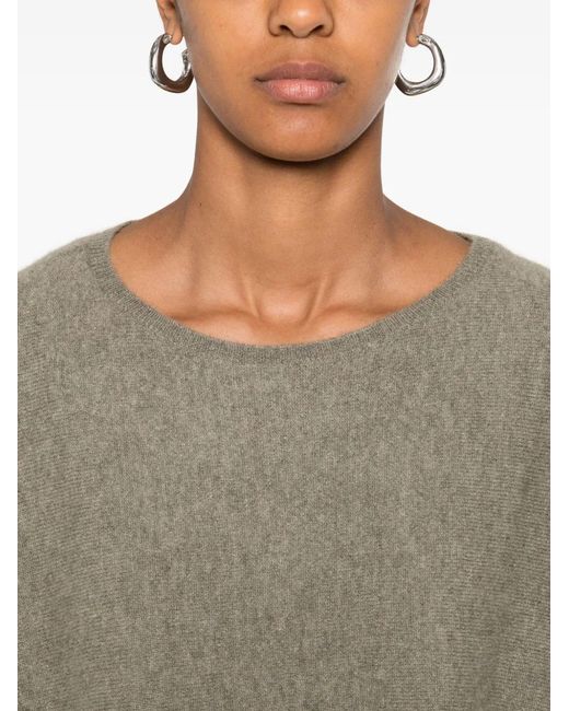 Kujten Natural Round-Neck Cashmere Jumper