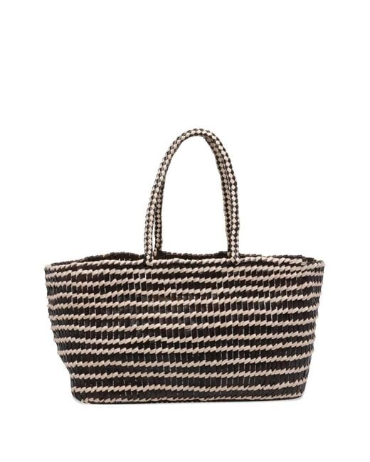 Dragon Diffusion Black Terrafino Woven Shoulder Bag