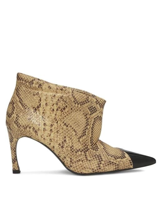 ROTATE BIRGER CHRISTENSEN Natural Pointed-Toe Leather Boots