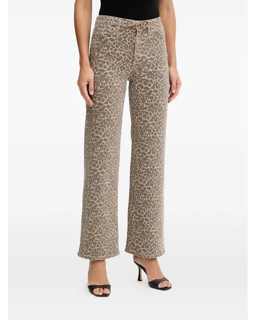 Guess Natural Leopard-Print Jeans