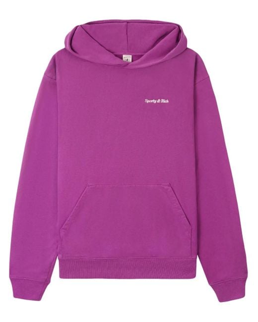 Sudadera con capucha y logo bordado Sporty & Rich de color Purple