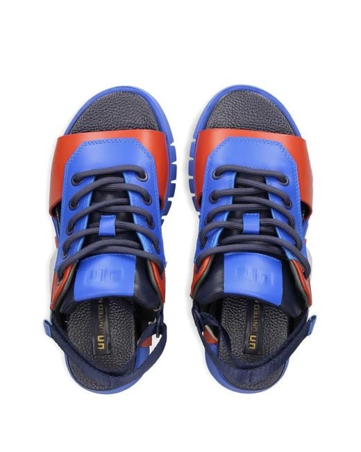 United Nude Blue Sandales Colour Block Delta Sporty Ii À Lacets