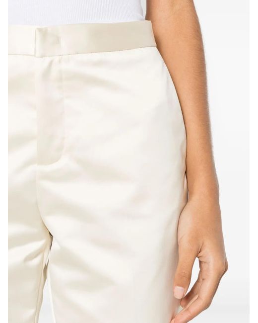 Fabiana Filippi Natural Tailored Satin Trousers