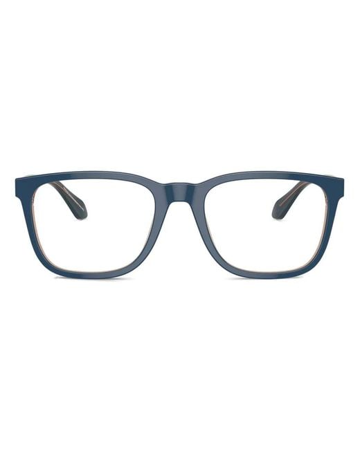 Giorgio Armani Blue Square Frame Glasses for men
