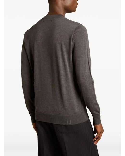 Golden Goose Deluxe Brand Gray Star-Stud Virgin-Wool Sweater for men