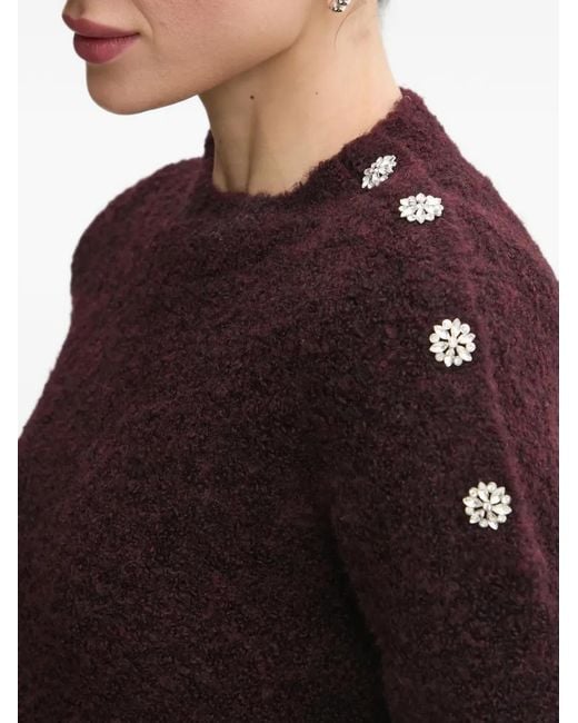 Morgan Purple Button Detail Knit Sweater