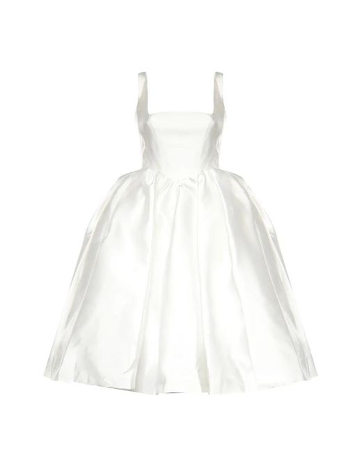 Galia Lahav White Tal Corset-Style Satin Dress