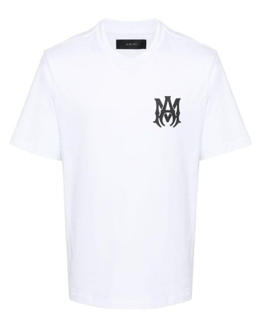 Camiseta Ma Core con logo en relieve Amiri de hombre de color White