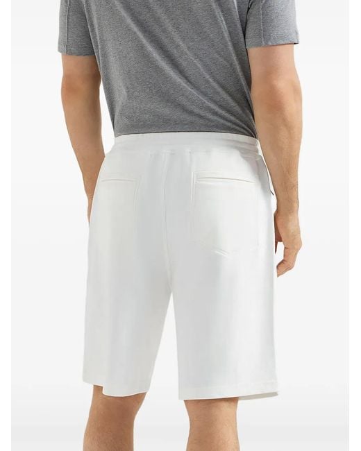 Pantalones Cortos Con Cordones Y Bolsillo Con Cremallera Brunello Cucinelli de hombre de color White