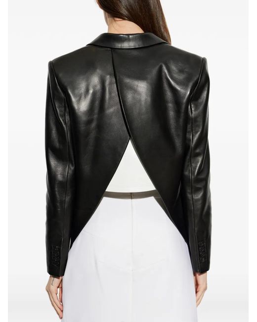 Givenchy Black Double-Breasted Leather Jacket