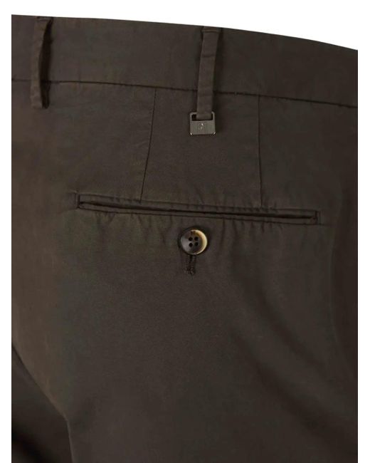 PT Torino Gray Straight-Leg Trousers for men