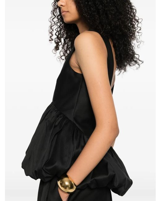 Rohe Black Peplum-Hem Top