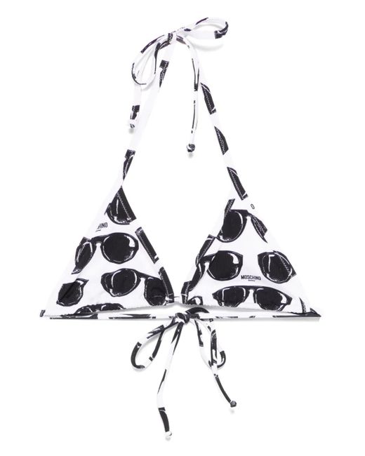Moschino プリント ビキニトップ White