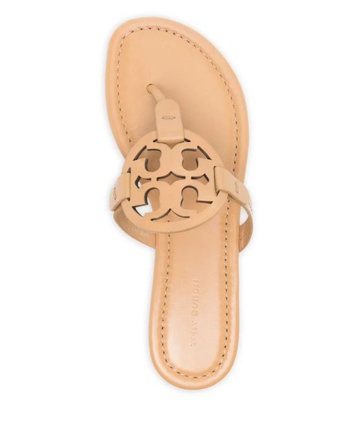 Tory Burch Natural Miller Flat Sandals