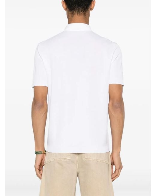 Herno White Short Sleeves Polo Shirt for men