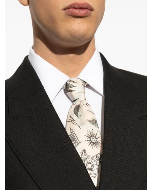 メンズ Paul Smith シルク ネクタイ White