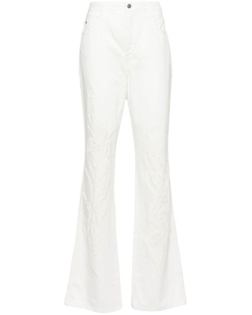 Jeans svasati a vita alta di Ermanno Scervino in White