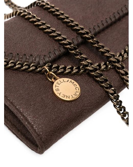 Stella McCartney Brown Falabella Wallet-On-Chain Clutch Bag