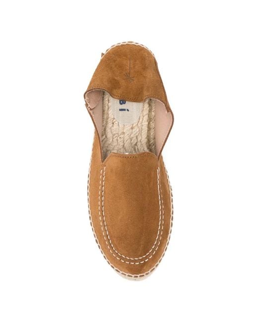 Manebí Brown Contrast-Stitching Espadrilles