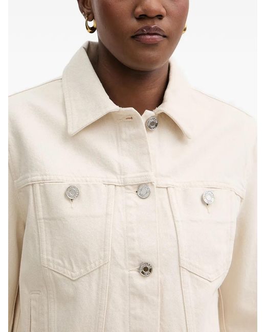 Trussardi Natural Button-Up Denim Jacket