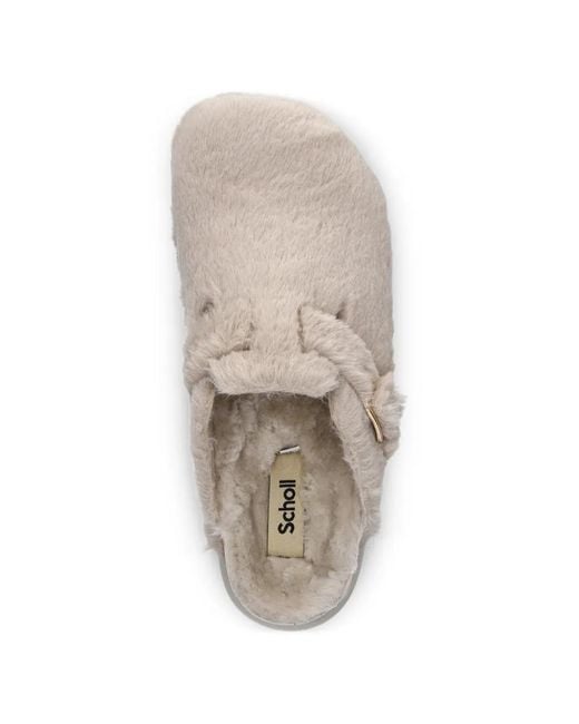Scholl White Mules À Détail De Sangle