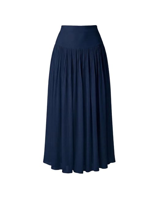 Nicholas Blue Pleated Maxi Skirt