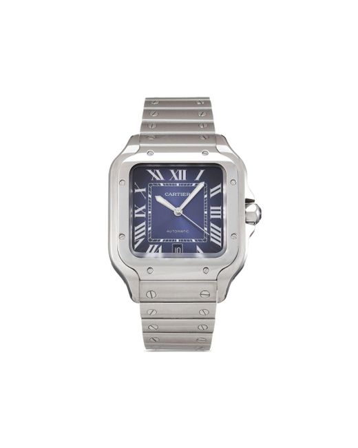 Reloj Santos de de 40mm 2023 sin uso Cartier de color Blue