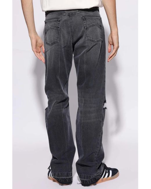 Rhude Blue Distressed Jeans for men