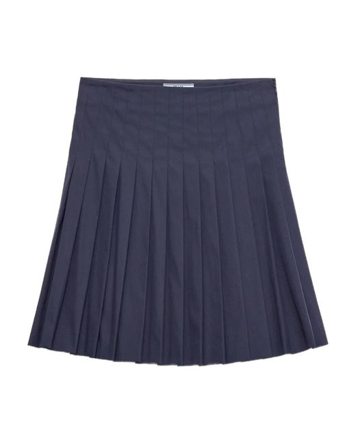 Prada Blue Pleated Mini Skirt