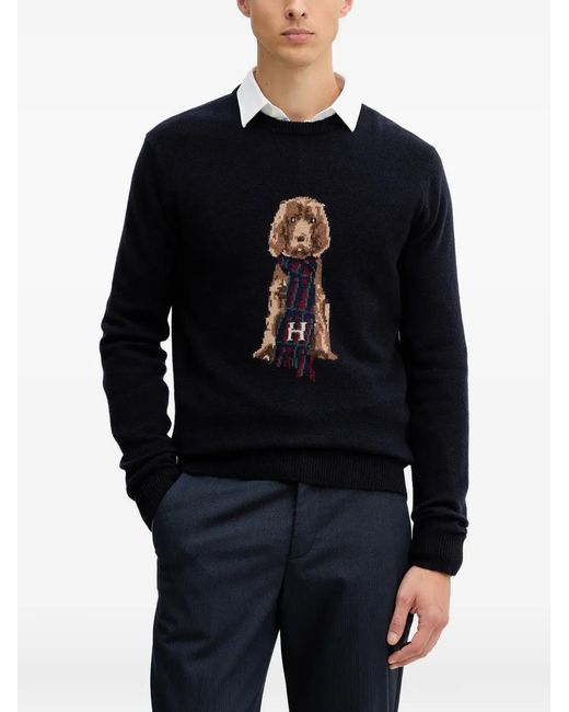 Hackett Men's Blue Long-Sleeve Sweater