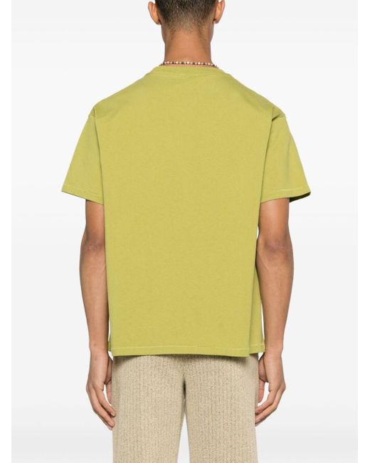 T-shirt en coton à logo brodé Bode pour homme en coloris Yellow