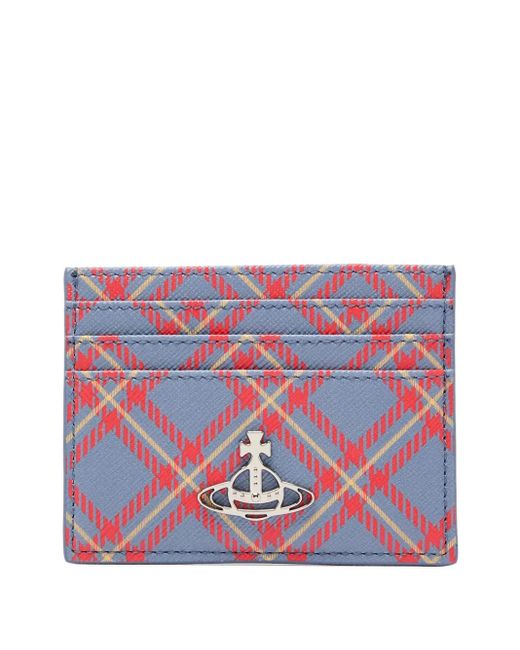 Vivienne Westwood Red Tartan-Print Card Holder