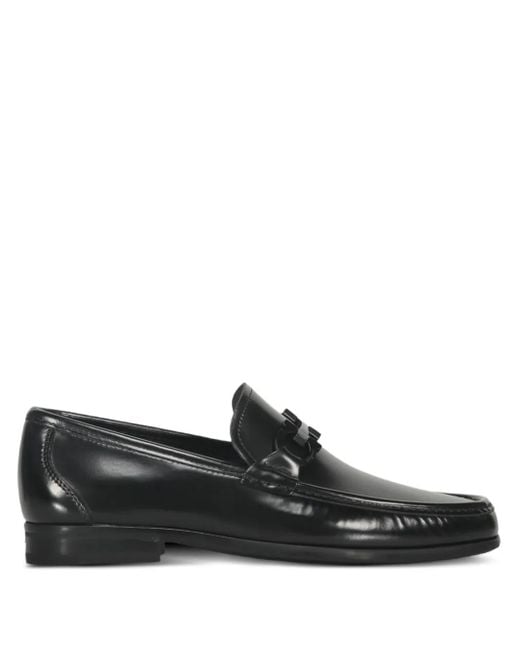 Ferragamo Black Grandioso Gancini-Detailed Loafers for men