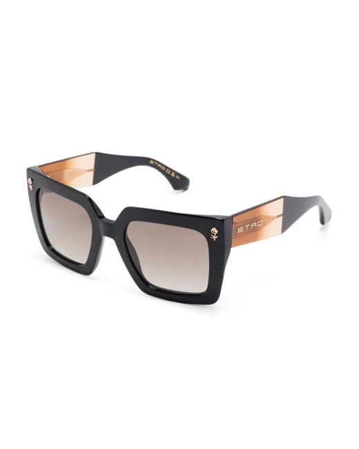 Etro Black Square-Frame Sunglasses