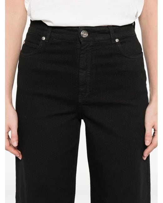 Weekend by Maxmara Black Wide-Leg Five-Pockets Trousers