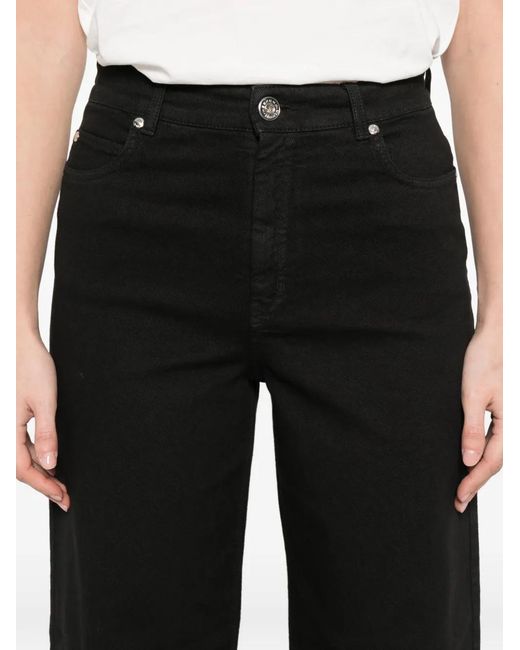 Weekend by Maxmara Black Wide-Leg Five-Pockets Trousers