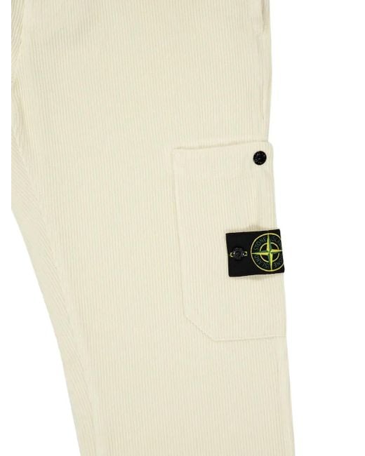 Stone Island Natural Compass-Badge Trousers for men
