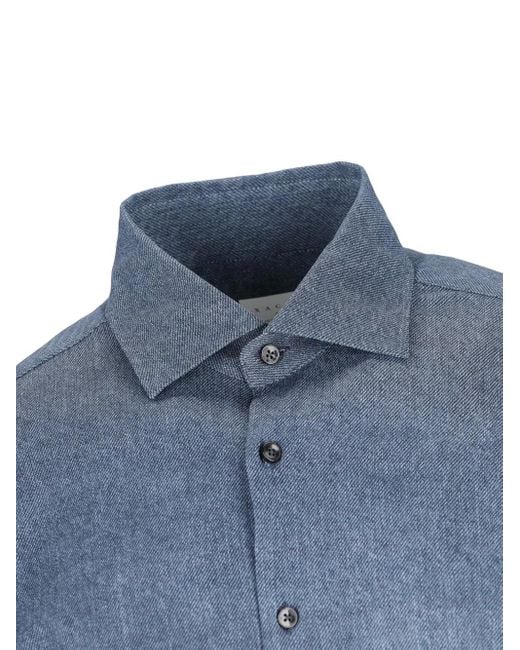 Xacus X Franz Kraler Button-Down Overhemd Met Lange Mouwen in het Blue voor heren
